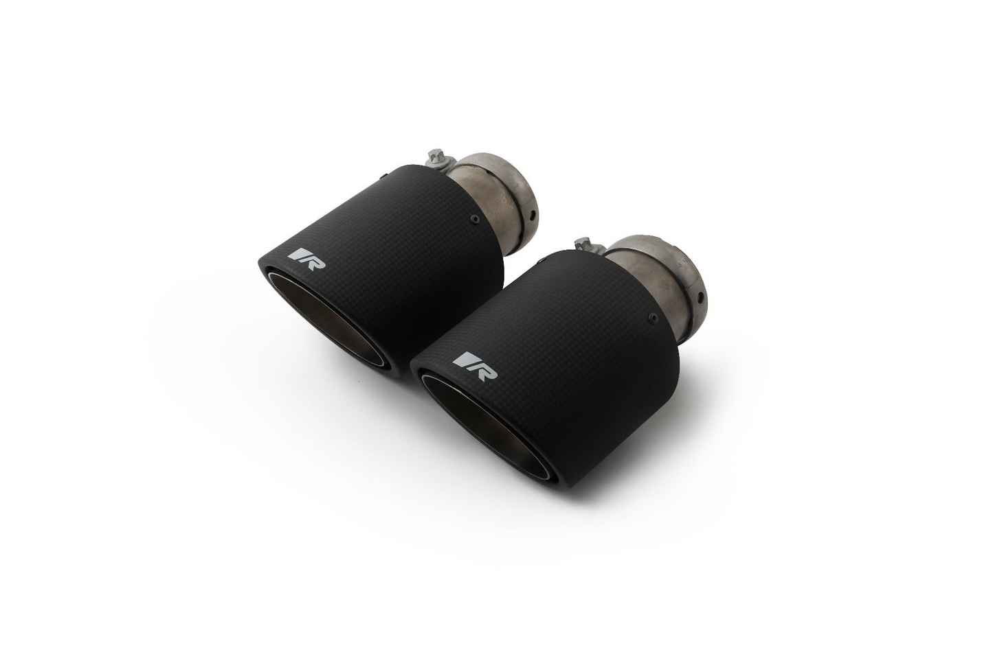 Tail pipe set L/R each 1 Carbon tail pipe Ø 102 mm angled Titanium internals with adjustable spherical clamp connection