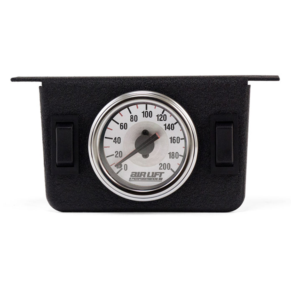 Air Lift Dual Needle Gauge Panel With Two Switches - 200 PSI