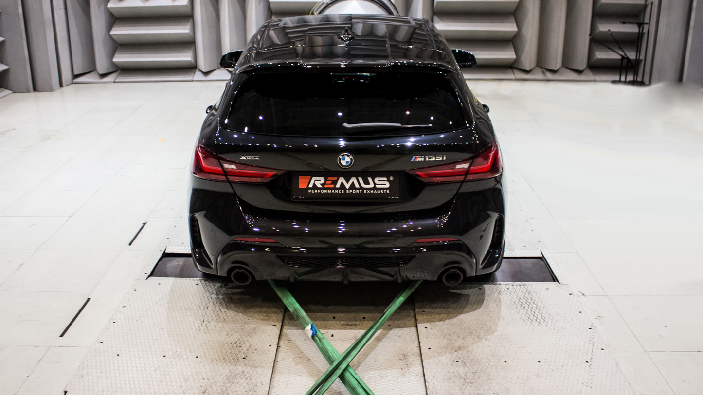 RACING Cat-back-system: sport exhaust, with 1 integrated valve & non-resonated RACING cat-back-section, NO EC TYPE APPROVAL