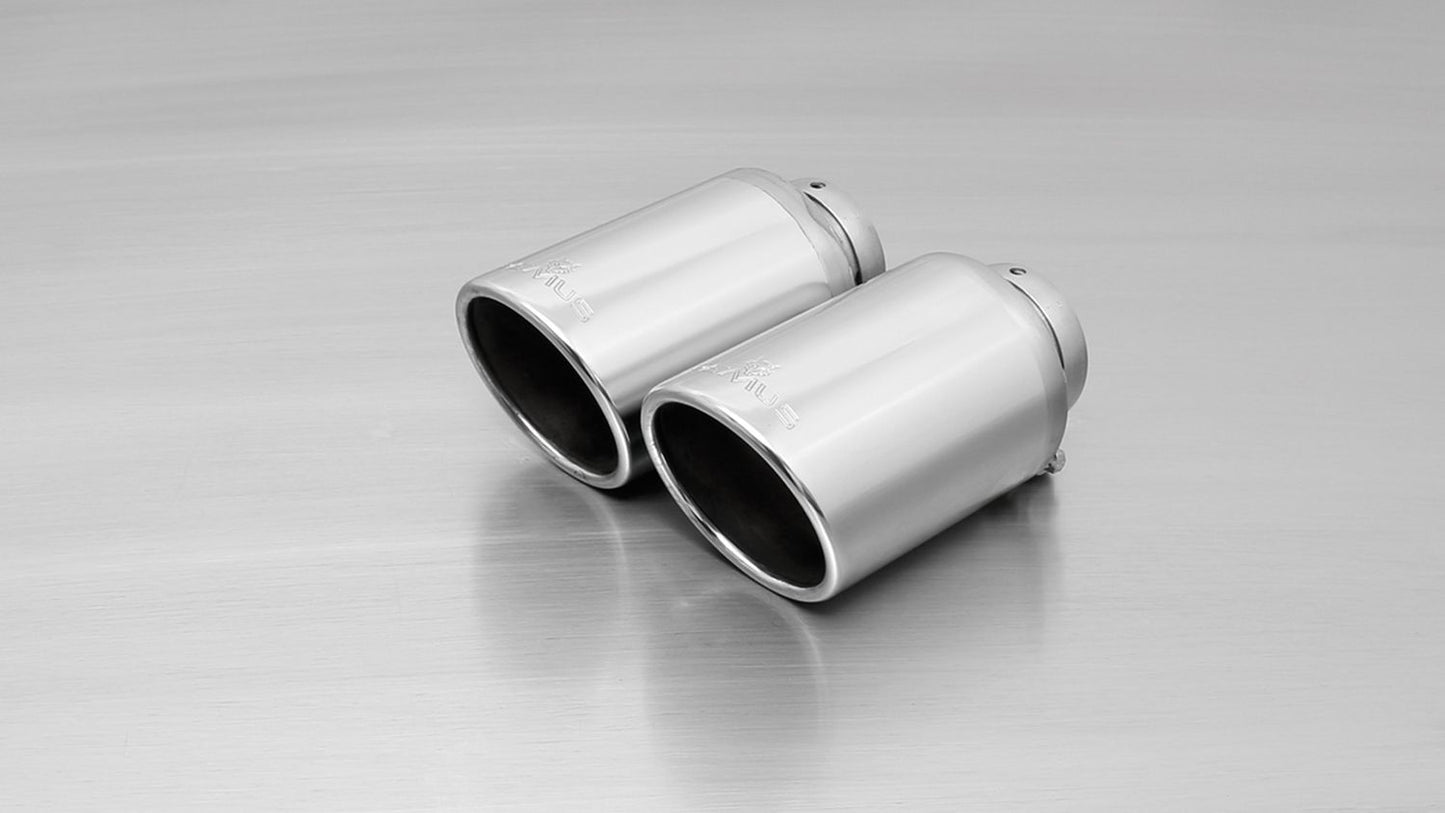 Chrome tip - angled tail pipes