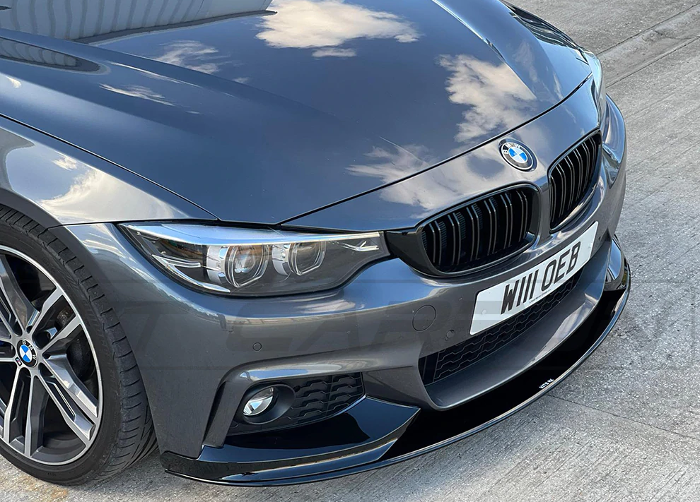 BMW 4 SERIES F32/F33/F36 GLOSS BLACK SPLITTER - MP STYLE