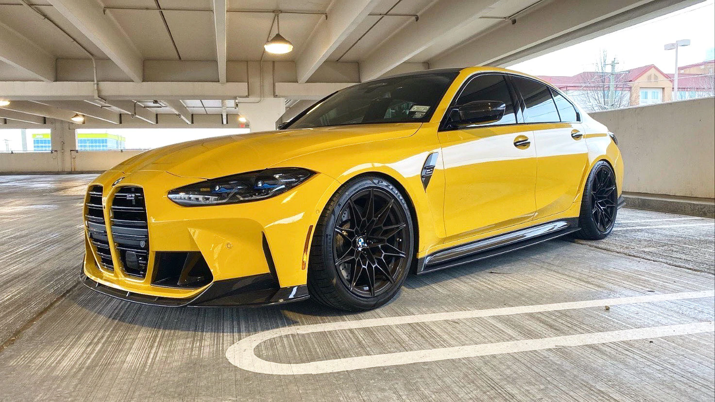BMW M4 G82/G83 CARBON FIBRE SIDE SKIRT EXTENSIONS - CT DESIGN
