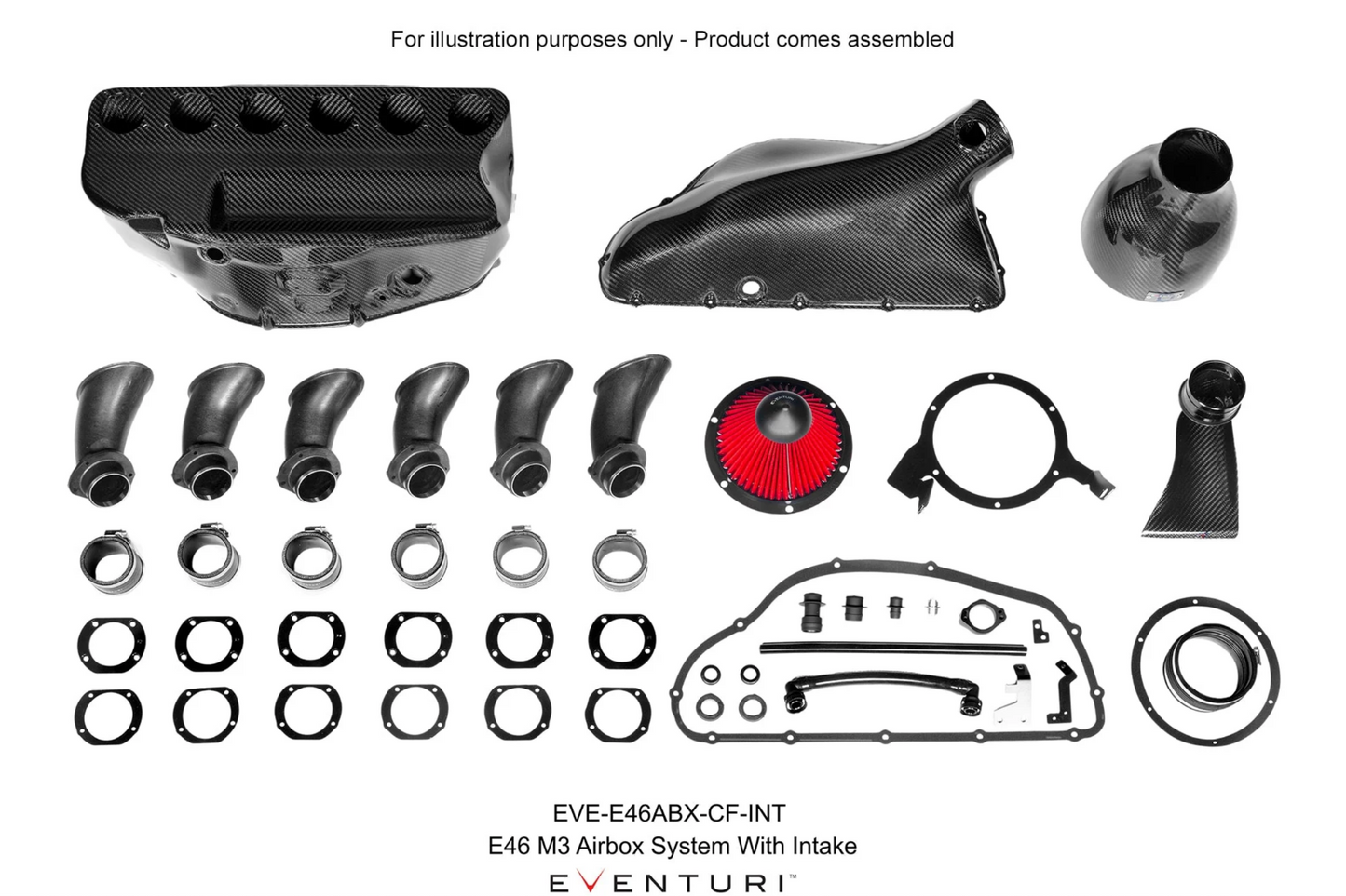 Eventuri BMW E46 M3 Carbon Fibre Hybrid Airbox