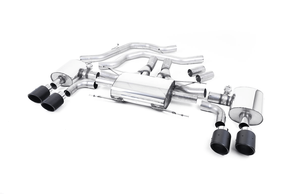 Milltek Alfa Romeo Giulia Quadrifoglio Exhaust - Valved Resonated Front Pipe-Back System EC Approved