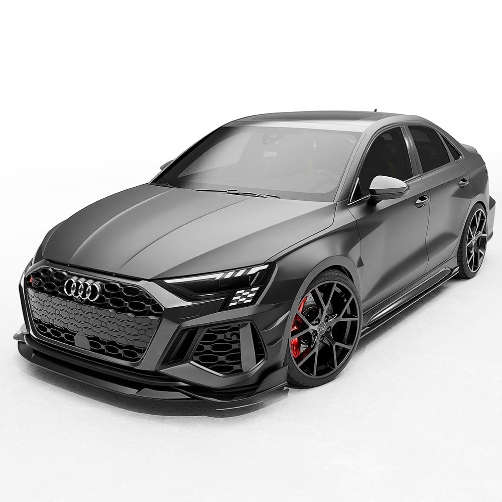 AUDI RS3 8Y CARBON FIBRE FRONT BUMPER CANARDS - CT DESIGN