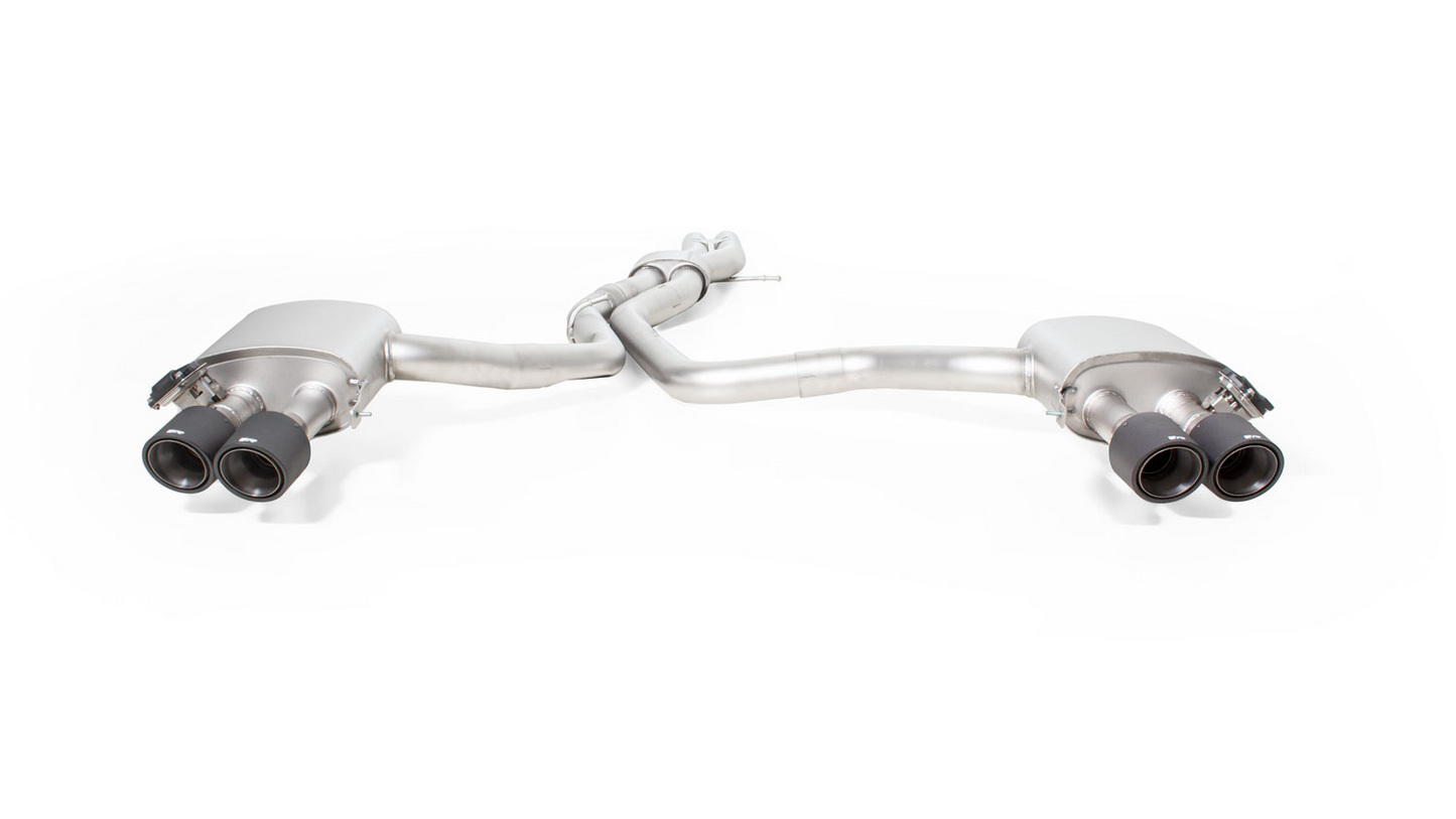 RACING-GPF-Back-System L/R: Sports silencer with 1 integrated flap each RACING front silencer replacement pipes and middle silencer NO EC TYPE APPROVAL