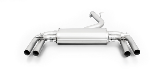 Axle-back-system, sport exhaust Audi S3 Typ(e) 8V centered for left/right system with 2 integrated valves (selectable tail pipes), with (EC-) approval
