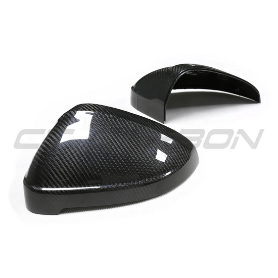 AUDI A4/S4/RS4/A5/S5/RS5 B9 2016+ PRE-PREG CARBON FIBRE MIRRORS - WITHOUT LANE ASSIST - CT Carbon