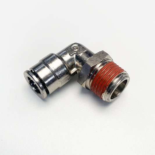 Air Lift 22684 - Elbow Male - 3/8" MNPT x 3/8" PTC w/ sealant - DOT - Nickel finish