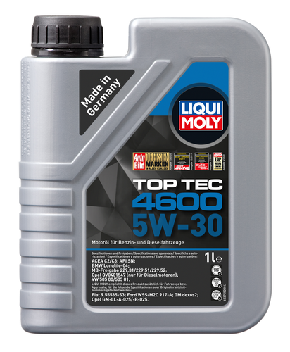 LIQUI MOLY 5W-30 TOP TEC 4600 ENGINE OIL 5L