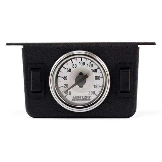 Air Lift Dual Needle Gauge Panel With Two Switches - 200 PSI
