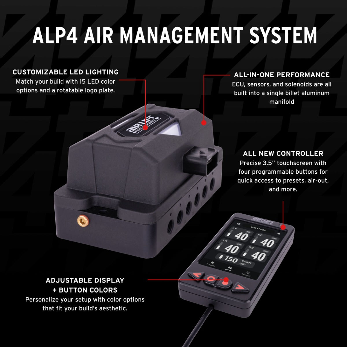 Air Lift 27485 - ALP4 3/8"  Air Management System
