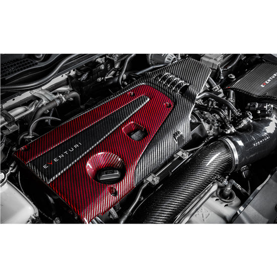 Eventuri Honda FK2 FK8 Civic Type R Red & Black Engine Cover