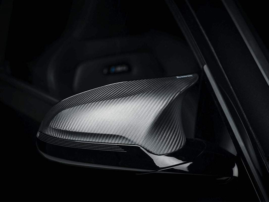 BMW M2 Competition / M3 / M4 (F80 / F82 / F83 / F87N) Akrapovic Mirror Cap Set (Carbon Fibre - Matte)