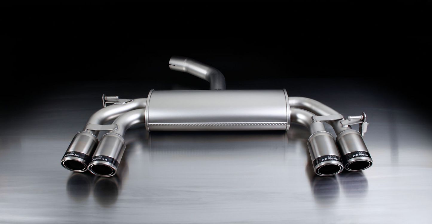 Sport exhaust with left/right each 2 tail pipes Ø 84 mm Carbon Race