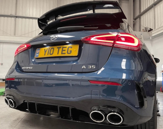 MERCEDES A-CLASS W177 2018-CURRENT GLOSS BLACK QUAD TIP DIFFUSER