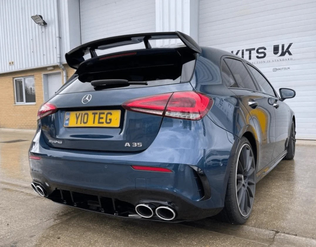 MERCEDES A-CLASS W177 2018-CURRENT GLOSS BLACK QUAD TIP DIFFUSER