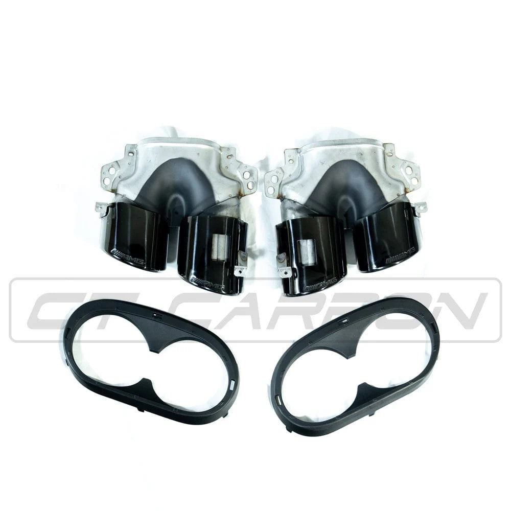MERCEDES A-CLASS W177 2018-CURRENT GLOSS BLACK QUAD TIP DIFFUSER