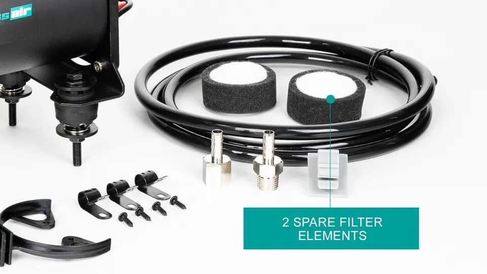 Air Lift 2nd Compressor Kit With Compress Air CA444 + 2nd comp 27703 Harness