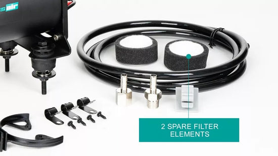 Air Lift 2nd Compressor Kit With Compress Air CA444 + 2nd comp 27703 Harness