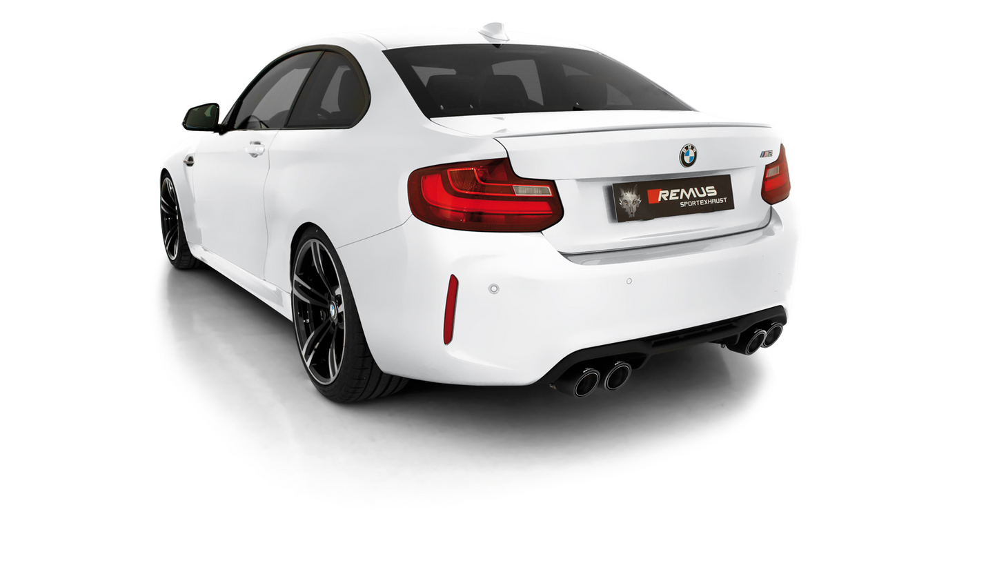 Axle-back-system L/R: Sport exhaust centered with 2 integrated valves (selectable tail pipes), (EC-) approval