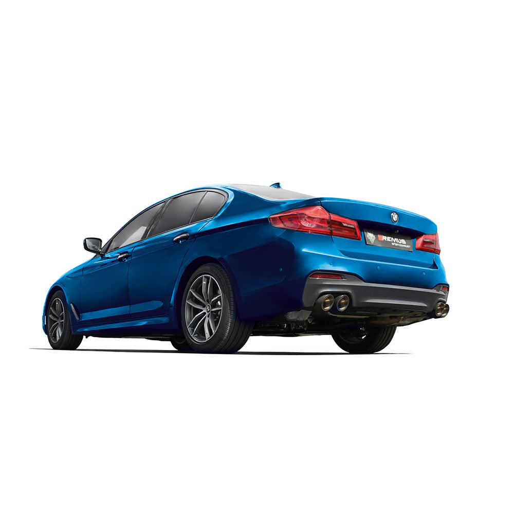 BMW G30/G31 550I REMUS AXLE-BACK SYSTEM WITH INTEGRATED VALVES