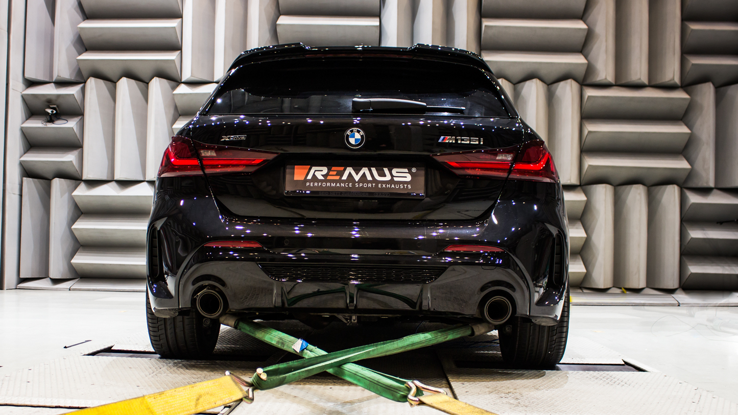 RACING Cat-back-system: sport exhaust, with 1 integrated valve & non-resonated RACING cat-back-section, NO EC TYPE APPROVAL