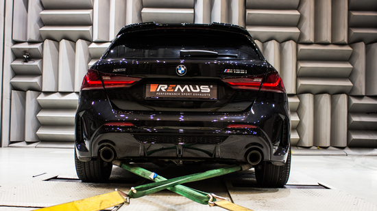 RACING Cat-back-system: sport exhaust, with 1 integrated valve & non-resonated RACING cat-back-section, NO EC TYPE APPROVAL