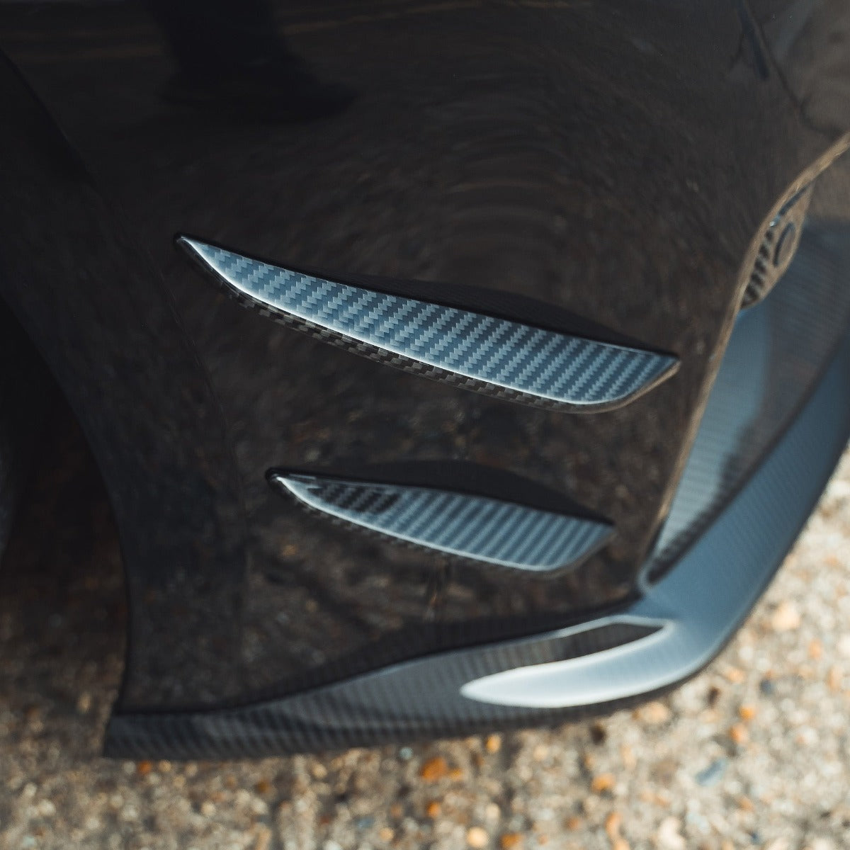 BMW G87 M2 CARBON FIBRE FRONT BUMPER CANARDS - CT DESIGN