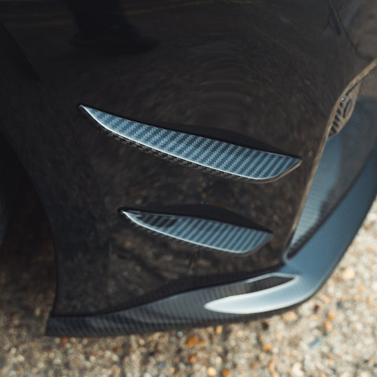 BMW G87 M2 CARBON FIBRE FRONT BUMPER CANARDS - CT DESIGN