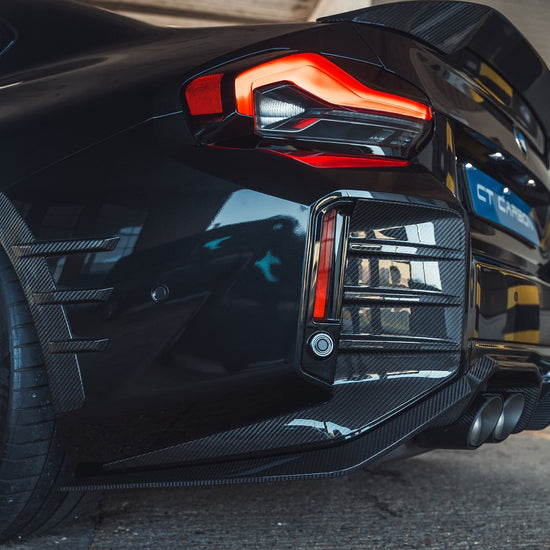 BMW G87 M2 CARBON FIBRE REAR BUMPER TRIM - CT DESIGN