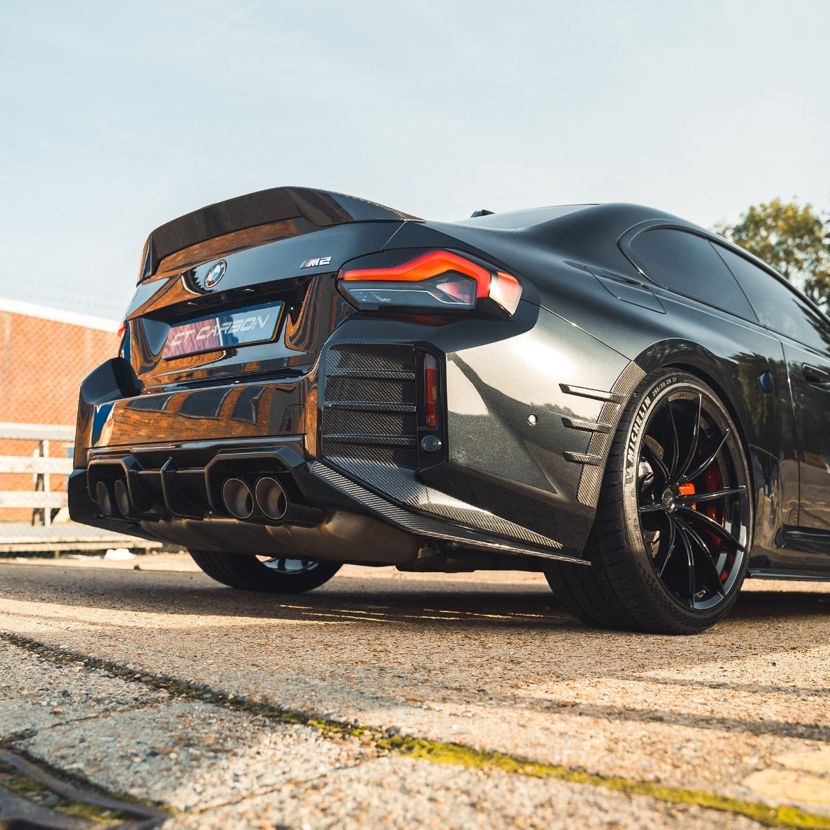 BMW G87 M2 CARBON FIBRE REAR BUMPER CORNERS - CT DESIGN - CT DESIGN
