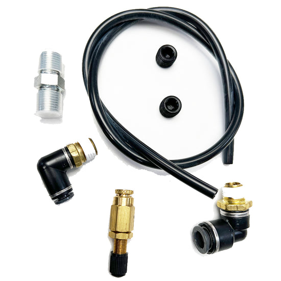 Compress Air (3Gallon Seamless) Tank Fitting Kit For Management With 3/8" Lines