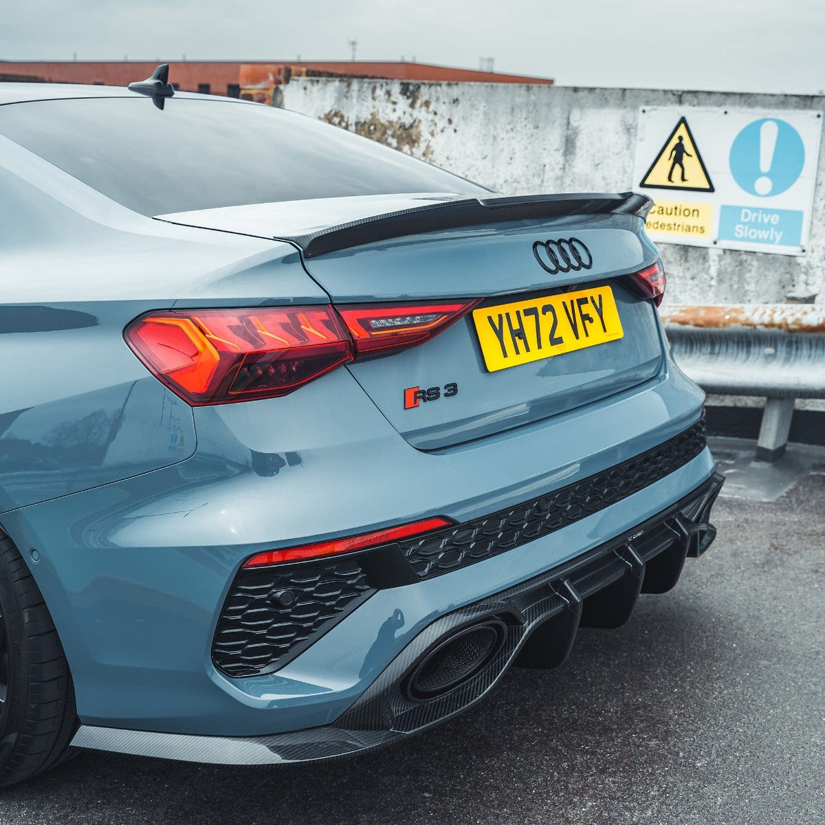 Audi RS3 8Y Saloon Carbon Fibre Diffuser - CT Design