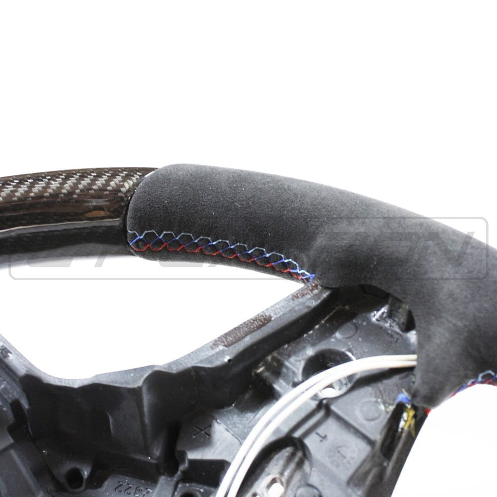 BMW GXX CARBON FIBRE / ALCANTARA LED STEERING WHEEL - CT DESIGN