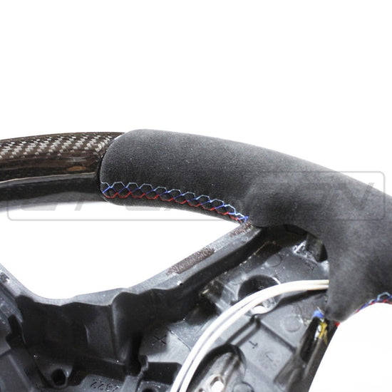 BMW GXX CARBON FIBRE / ALCANTARA LED STEERING WHEEL - CT DESIGN