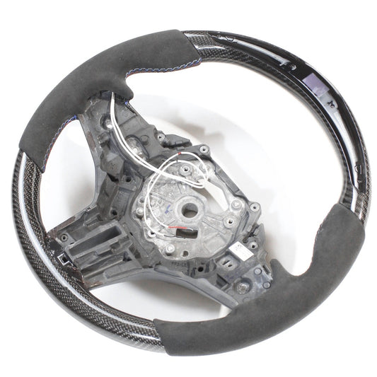 BMW GXX CARBON FIBRE / ALCANTARA LED STEERING WHEEL - CT DESIGN