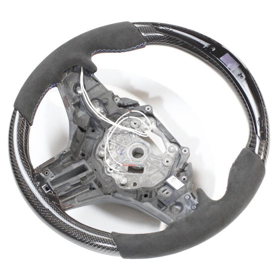 BMW GXX CARBON FIBRE / ALCANTARA LED STEERING WHEEL - CT DESIGN