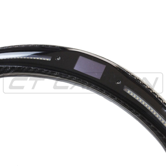 BMW GXX CARBON FIBRE / ALCANTARA LED STEERING WHEEL - CT DESIGN