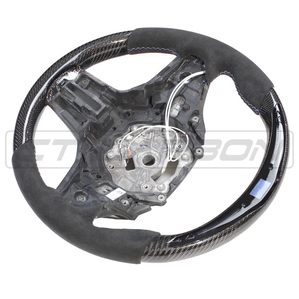 BMW GXX CARBON FIBRE / ALCANTARA LED STEERING WHEEL - CT DESIGN