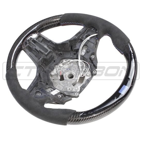 BMW GXX CARBON FIBRE / ALCANTARA LED STEERING WHEEL - CT DESIGN