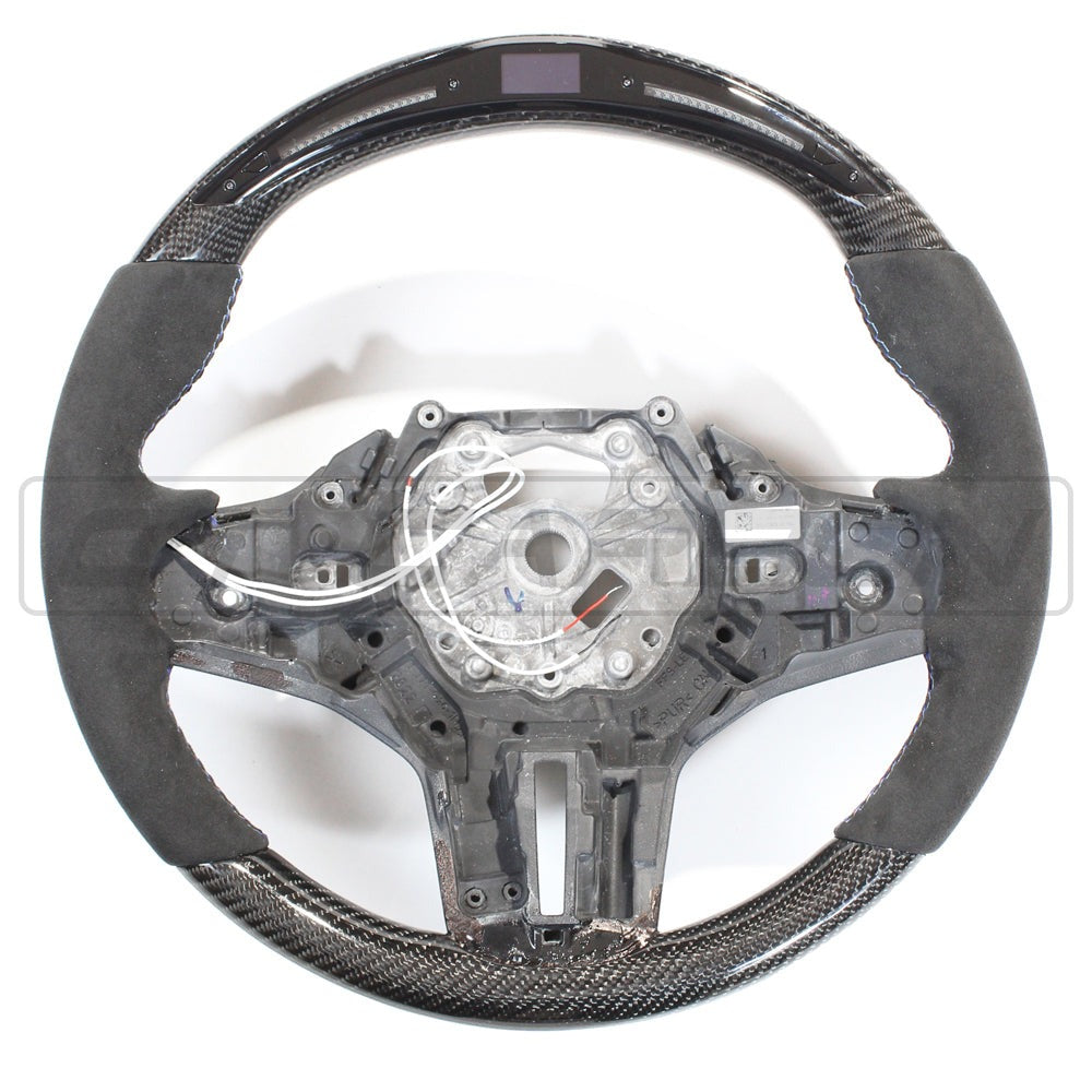 BMW GXX CARBON FIBRE / ALCANTARA LED STEERING WHEEL - CT DESIGN