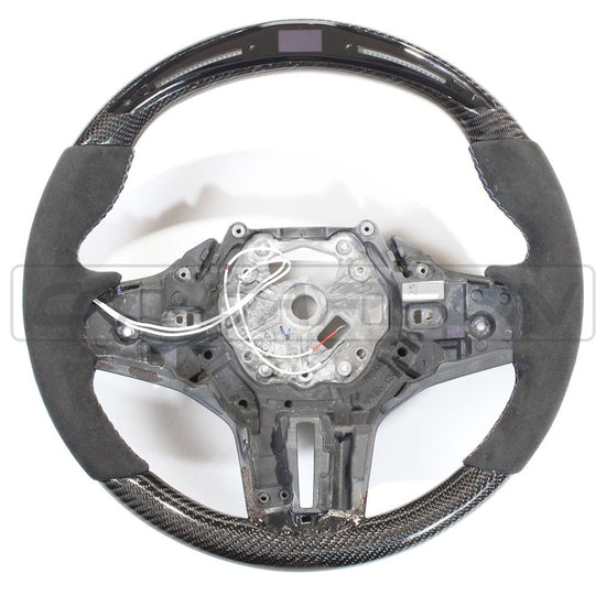 BMW GXX CARBON FIBRE / ALCANTARA LED STEERING WHEEL - CT DESIGN