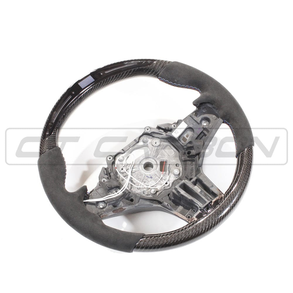BMW GXX CARBON FIBRE / ALCANTARA LED STEERING WHEEL - CT DESIGN