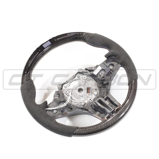 BMW GXX CARBON FIBRE / ALCANTARA LED STEERING WHEEL - CT DESIGN
