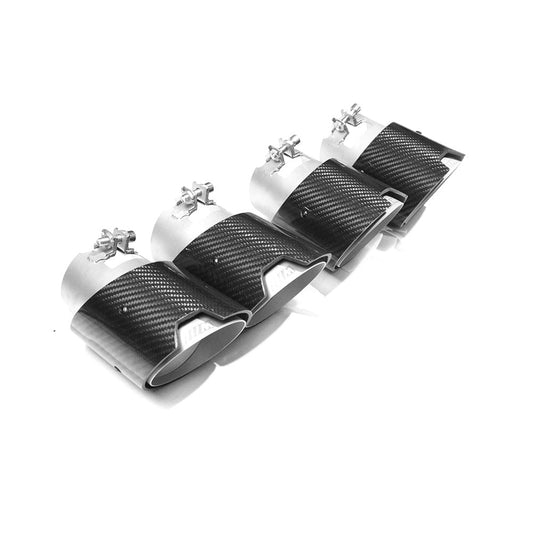BMW M2, M3, M4 G87/G80/G81/G82/G83 CARBON EXHAUST TIPS - STAINLESS (SET OF 4) - CT DESIGN