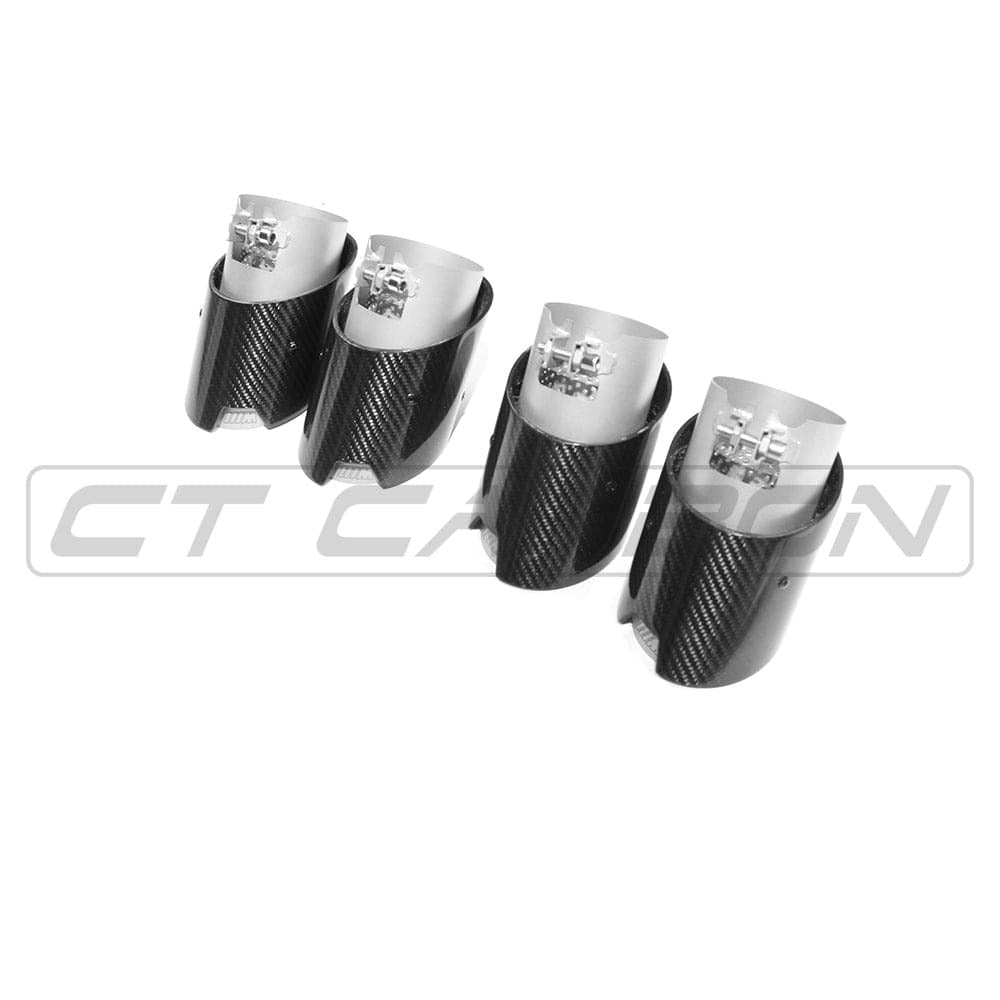 BMW M2, M3, M4 G87/G80/G81/G82/G83 CARBON EXHAUST TIPS - STAINLESS (SET OF 4) - CT DESIGN