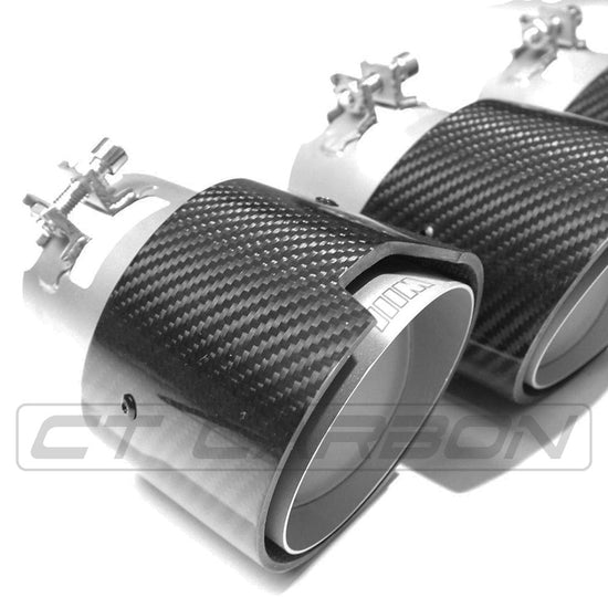 BMW M2, M3, M4 G87/G80/G81/G82/G83 CARBON EXHAUST TIPS - STAINLESS (SET OF 4) - CT DESIGN