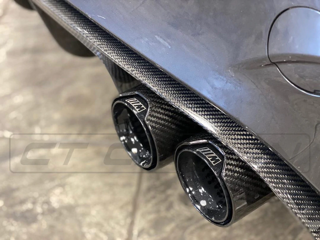 BMW 135i/140i/235i/240i/335i/340i/435i/440i CARBON EXHAUST TIPS BLACK