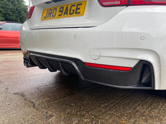 BMW 4 SERIES F32/F33 CARBON FIBRE TWIN EXHAUST DIFFUSER - MP STYLE